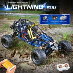Mould King 18018 Technical Car Toys The MOC-3028 APP&RC Motorized Blue Lightning Buggy Model Building Blocks Bricks Kids Gifts
