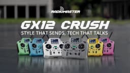 Radiomaster GX12 Crush 1000HZ 3D Digital CNC Hall Gimbal Dual Band Antenna Emini XROSSBAND EXpressLRS Radio Controller