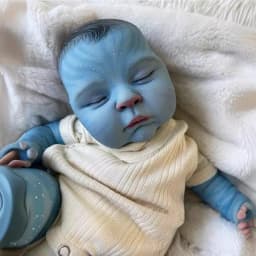 NPK 19inch Hand made high quality detailed painting Peaches Avatar Lifelike Real Soft Body small doll cute handy baby