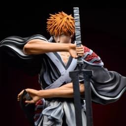 35cm Bleach Dual Blades Ichigo Kurosaki Figure Thousand-Year Blood War Anime Statue Desktop Ornament Collect Model Toy Boys Gift