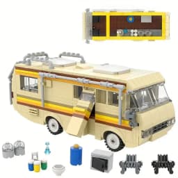 360Pcs Movie MOC Breaking Bad RV Bus Car Model Building Blocks Edacational Brick Toys for Children Birthday Gift