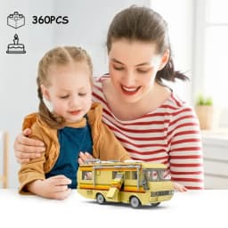 360Pcs Movie MOC Breaking Bad RV Bus Car Model Building Blocks Edacational Brick Toys for Children Birthday Gift