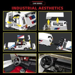 Technical MOC 1536pcs RV With Supercar Trailer Model Building Blocks City Motorhome Racing Car Trailers Bricks Toys Men Gifts
