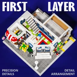 Town Police Station with 6 Figures Modular Buildings Blocks City Center Street View Apartment Store Architecture Brick Model Kit Toy Adults DIY Gift 3111PCS