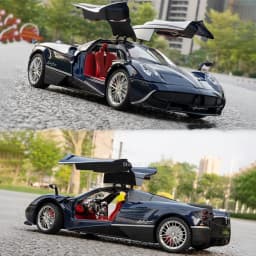 Large Size 1:18 Pagani Huayra Toy Model Car Diecast Alloy Sport Cars Sound Light Pull Back Shock Absorption Models Festival Gift