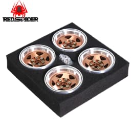 RC Rims 4pcs 1.9 Inch Beadlock RC Wheel Rim Set Wheel Hub for 1:10 RC Crawler Axial SCX10 II 90046 SCX10 III AXI03007 TRX4 D90
