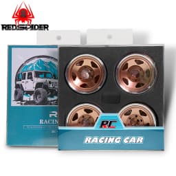 RC Rims 4pcs 1.9 Inch Beadlock RC Wheel Rim Set Wheel Hub for 1:10 RC Crawler Axial SCX10 II 90046 SCX10 III AXI03007 TRX4 D90