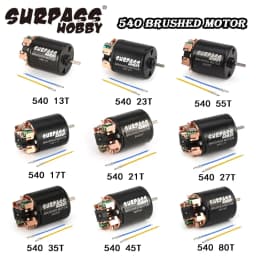 SURPASS HOBBY Combo 540 Brushed Motor 13T 17T 21T 23T 27T 35T 45T 55T 80T with 60A ESC for 1/10 RC Off-road Racing Car Truck