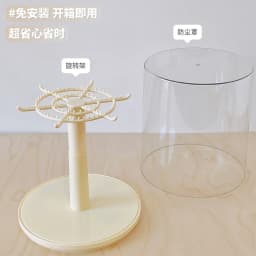 2024 new labubu pendant display box rotating transparent labubu plush doll figure blind box storage display stand girl gifts