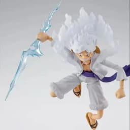 One Piece Luffy Gear 5 Sun God Nika Action Figure, Anime Figure Model Ornament with Multiple Accessories