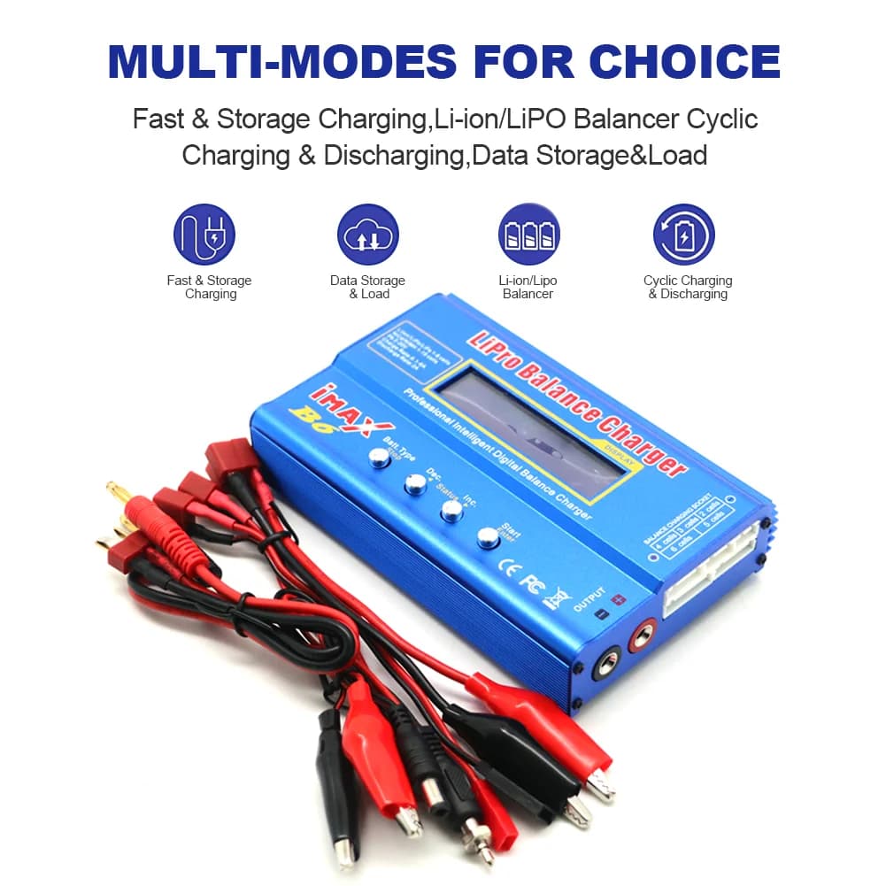 IMAX B6 80W Charger Multi-function Professional Intelligent 1-6 Cells XT60 LiPo Battery Balance Charger for RC FPV Quadcopter