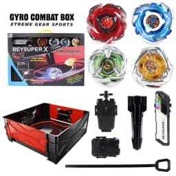 Luxury Bey X Booster Battle Tops Set with Launcher Grip Set Arena Stadium Gyro Spinning Toy Christmas Toy Gift
