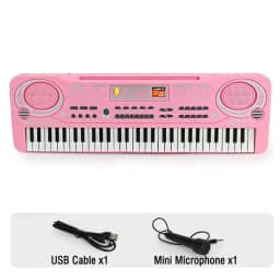 Kids Electronic Piano Keyboard Portable 61 Keys Organ with Microphone Education Toys Musical Instrument Gift for Child Beginner