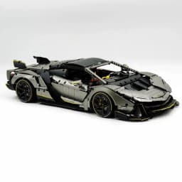 3392PCS GULY 10638 1:8 Scale Lamb One-Off Sports Car Building Blocks Set Upgradable Electric Convertible High-Tech City Speed Racing Vehicle Model Kit Collectible Bricks Toy Racing Decor Gift for Adults&Boys Desk Ornament Collection Display