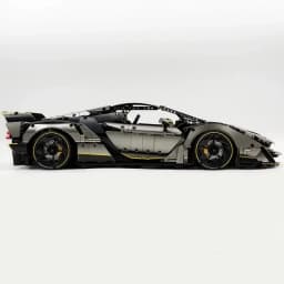 3392PCS GULY 10638 1:8 Scale Lamb One-Off Sports Car Building Blocks Set Upgradable Electric Convertible High-Tech City Speed Racing Vehicle Model Kit Collectible Bricks Toy Racing Decor Gift for Adults&Boys Desk Ornament Collection Display