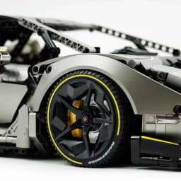 3392PCS GULY 10638 1:8 Scale Lamb One-Off Sports Car Building Blocks Set Upgradable Electric Convertible High-Tech City Speed Racing Vehicle Model Kit Collectible Bricks Toy Racing Decor Gift for Adults&Boys Desk Ornament Collection Display