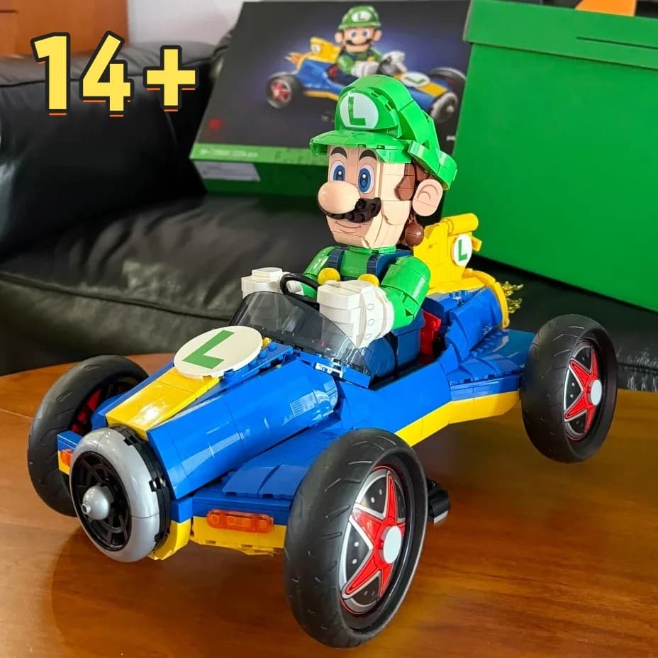HOTTOYS 2234pcs DIY Kart Building Bricks Racing Series Classic Game Character Car Model Toys Birthday Gifts For Collection