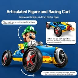 HOTTOYS 2234pcs DIY Kart Building Bricks Racing Series Classic Game Character Car Model Toys Birthday Gifts For Collection