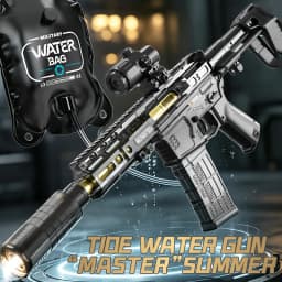 Outdoor SLR Electric Water Gun Toy 2000ml Bag Backpack High Pressure Long-range Rifle Model Water Pistol Summer Toy for Boy Gift