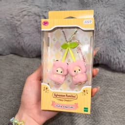 Sylvanian Families Cherry Pendant Plush Keychain Cute Pretend Play Accessory Bag Charm for Dollhouse Play Ideal Gift