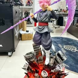 45cm JT Dragon Ball Super Saiyan Rosé Goku Black Anime Figure Statue Zamasu Goku PVC Figure Collectible Model Ornament Toy Gifts