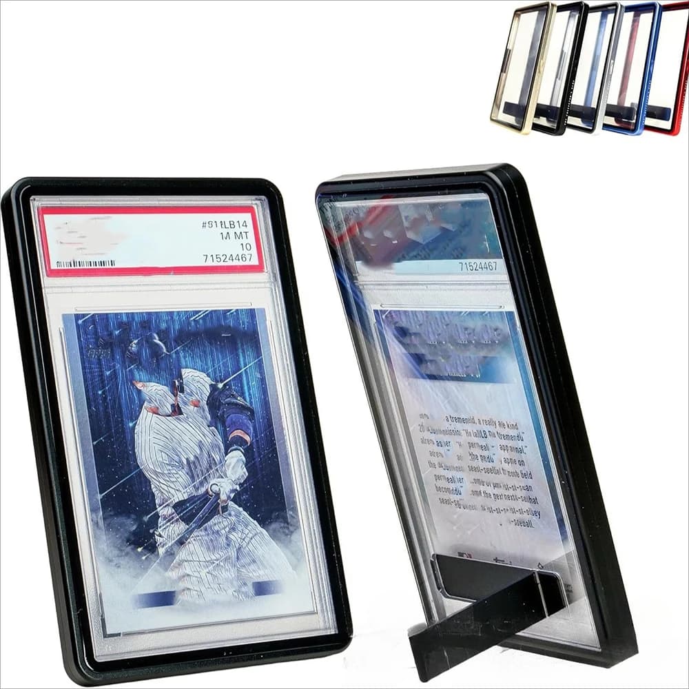 Aluminum Alloy Multicolor Trading Card Protect Metal Case with Stand, For PSA BGS Graded Card Slab Display, For PTCG Collectors