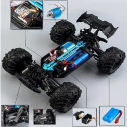 WLtoys 16102 1:16 50KM/H High Speed 4WD RC Car LED Light Remote Control Cars Bigfoot Climbing Car Drift Monster Truck For Kids