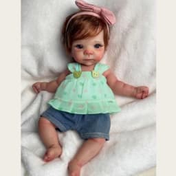 2 Sets Clothes/26cm Open Mouth Mini bebe reborn de silicona Girl Dolls With Rooted Hair & Painted Skin Soft Touch Reborn Doll
