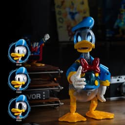 NEW Sluban Pleyerid Mickey Donald Duck Anime Action Figure Model Statue Assembly Toys Desktop Ornament Birthday Gifts