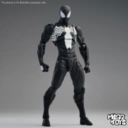 Genuine Mess Toys Venom Anime Action Figure Black Spider Man Lethal Neighbor Collectible Toys Birthday Gift For Adult Collection