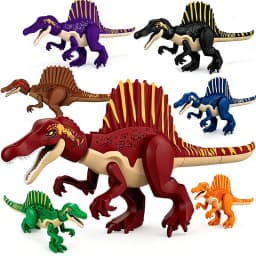 Jurassic Dinosaur World Large Spinosaurus Model Building Blocks Bricks Set DIY Jurassic Dino Park Assembly Toys For Boy Gifts