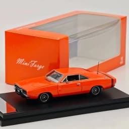 Mini Forge 1/64 1969 Chargr R/T & General Lee Diecast Model Car Miniature Limited Collection Toy Vehicle Models