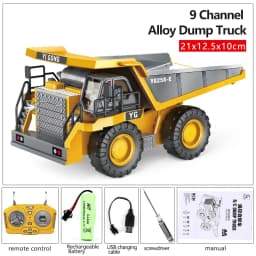 4WD Alloy RC Excavator Bulldozer Dump Truck Electric Remote Control Engineering Vehicle Model With Lights Sound Effects Toy Gift