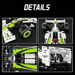 1670 Pcs GT Sports Car Building Blocks,1:8 Scale Technic Racing Car Model,Mechanical Linkage Construction Bricks Kit For Assembl