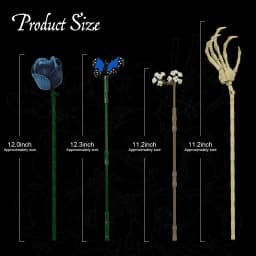 Corpse Bride Bouquet Building Blocks Set Room Decoration Blue Roses Flowers Model Toys Gifts for Mother Day Lover Day