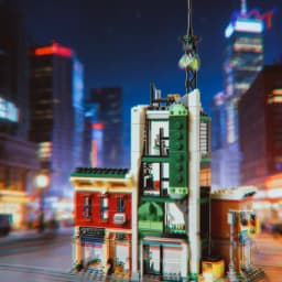 808pcs Oscorp Tower Battle Scene Building Blocks Famous Hero Movie Model Diy Creative Assembly Toy Desktop Display Ornament