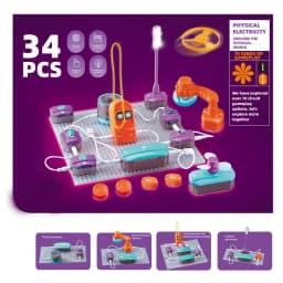 STEM Science Education Electronic Building Blocks Toy Physics Circuit Experiment Set Handmade Science Kit for Kids