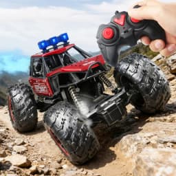 2.4g Remote Control Off-Road Alloy Car with Shock Absorbers, Climbing Fast Car with Music, Lights, and Spray, Children's Electric Rc Toy, Boys' Holiday Gift