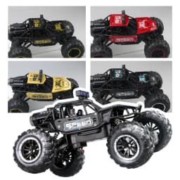 2.4g Remote Control Off-Road Alloy Car with Shock Absorbers, Climbing Fast Car with Music, Lights, and Spray, Children's Electric Rc Toy, Boys' Holiday Gift