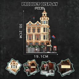 2122 Pcs European Style Shopping Mall Building Blocks City Street View Modular Architecture Model DIY Bricks Construction Toy fo