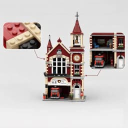 2122 Pcs European Style Shopping Mall Building Blocks City Street View Modular Architecture Model DIY Bricks Construction Toy fo