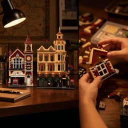 2122 Pcs European Style Shopping Mall Building Blocks City Street View Modular Architecture Model DIY Bricks Construction Toy fo
