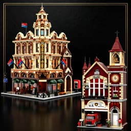 2122 Pcs European Style Shopping Mall Building Blocks City Street View Modular Architecture Model DIY Bricks Construction Toy fo