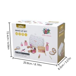 Wooden Pretend Play Makeup Toys Simulation Cosmetics Set Girls Play Hairdressing Simulation Make Up Preschool Toys