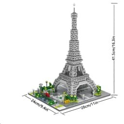 Knew Built Paris Notre-Dame Historic Micro Mini Blocks Toys - 7300+ Pieces, 48x36x24cm Large Model Kit for Adults & Collectors