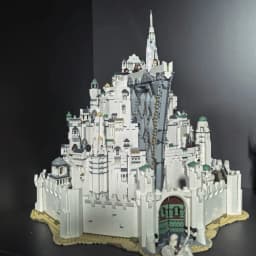 HOTTOYS European Medieval Fantasy White Castle Minas Tirith Building Blocks Architecture Brick Set DIY Assembly Toy Gifts