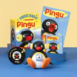 Martube New Pingu Listening To Music Shaking Head Speaker Portable Mini Bluetooth Speaker Desktop Decorative Birthday Kids Gift