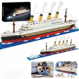 4100‑Piece LED Titanic Building Blocks Set, High‑Detail Classic Cruise Ship Model, DIY Assembly Kit for Model Enthusiasts, Boys Girls Holiday Gift