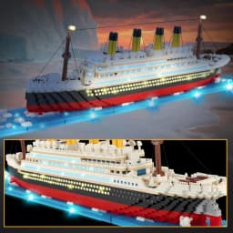 4100‑Piece LED Titanic Building Blocks Set, High‑Detail Classic Cruise Ship Model, DIY Assembly Kit for Model Enthusiasts, Boys Girls Holiday Gift