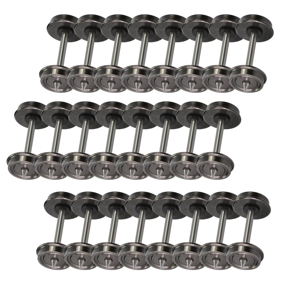 Evemodel Wheelsets 24pcs 1:87 HO Scale 33" Metal DC Wheels for Model Trains Wheelset C8725